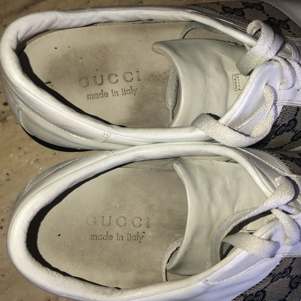 Gucci | Mens White Leather | Authentic | Size G 11 - Picture 5 of 8